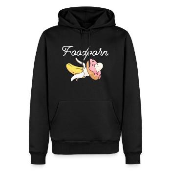 foodporn - Männer Premium Bio Hoodie - Schwarz - Vorne - Nico (187cm)