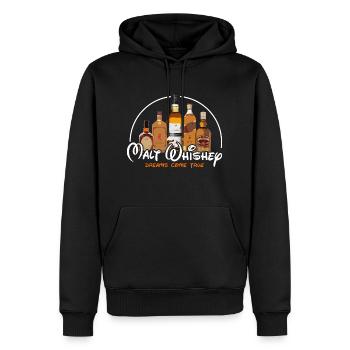 Malt Whiskey T-Shirt I Dreams Come True - Männer Premium Bio Hoodie - Schwarz - Vorne - Nico (187cm)