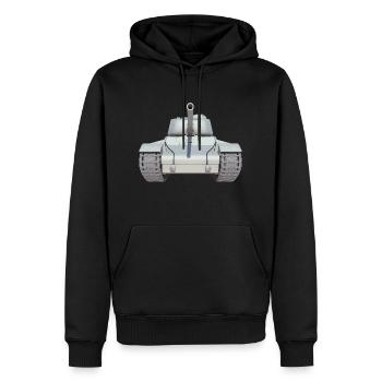 TANK KV1 - Sweat à capuche Premium bio Homme - noir - Devant - Nico (187cm)