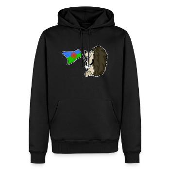 NIGLO SAINTES MARIES - Sweat à capuche Premium bio Homme - noir - Devant - Nico (187cm)