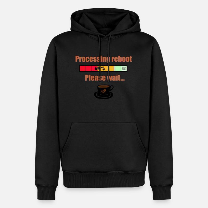 69 Café reboot - Sweat à capuche Premium bio Homme - noir