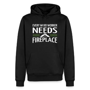 chop wood arboriculture woodworker - Männer Premium Bio Hoodie - Schwarz - Vorne - Nico (187cm)