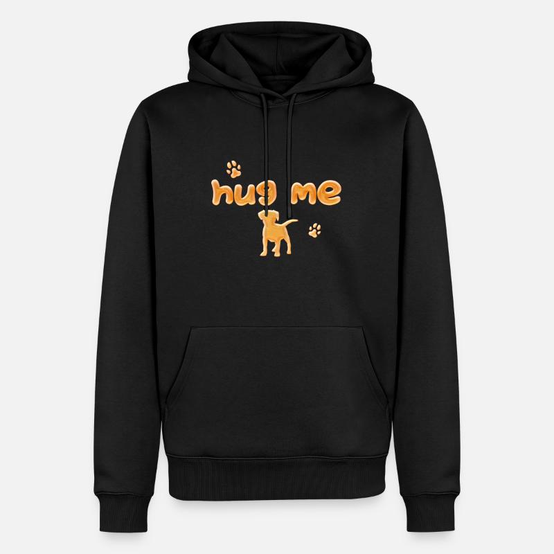 UMARME MICH - Männer Premium Bio Hoodie - Schwarz