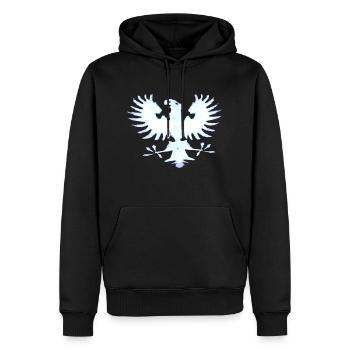 White Golden Eagle - Men’s Premium Organic Hoodie - black - Front - Nico (187cm)