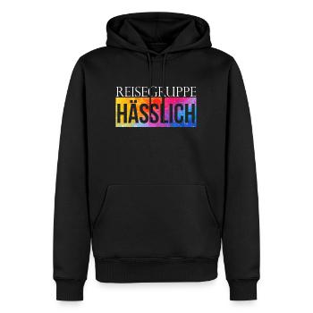 Reisegruppe Hässlich - Männer Premium Bio Hoodie - Schwarz - Vorne - Nico (187cm)