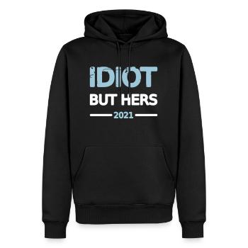 Idiot Couple 2021 Homme Design Motif Grunge Vecteur - Sweat à capuche Premium bio Homme - noir - Devant - Nico (187cm)