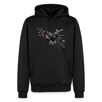 KENNR1CH CHICKEN GRENADE MERCH - Männer Premium Bio Hoodie - Schwarz - Vorne - Nico (187cm)
