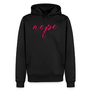 Nope - Einfach mal Nein sagen! - Männer Premium Bio Hoodie - Schwarz - Vorne - Nico (187cm)
