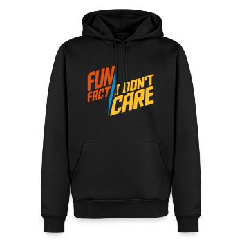 I don't care fact - Men’s Premium Organic Hoodie - black - Front - Nico (187cm)