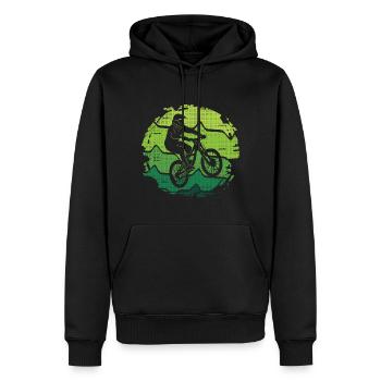 Fahrrad Downhill Mountainbike Mountain Biking - Männer Premium Bio Hoodie - Schwarz - Vorne - Nico (187cm)