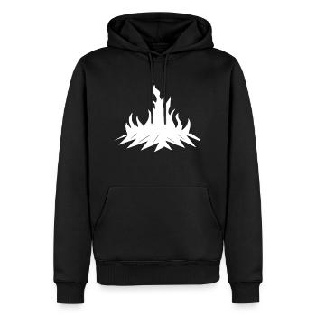 Feu de camp Camping Nature Feu de forêt à l’extérieur 15 - Sweat à capuche Premium bio Homme - noir - Devant - Nico (187cm)