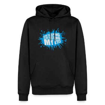Citation Je ne dors pas - Sweat à capuche Premium bio Homme - noir - Devant - Nico (187cm)
