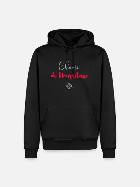 l’heure de nourriture - Sweat à capuche Premium bio Homme - noir