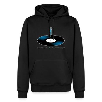 Vinyl Junkie - Men’s Premium Organic Hoodie - black - Front - Nico (187cm)