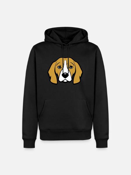 beagle - Men’s Premium Organic Hoodie - black