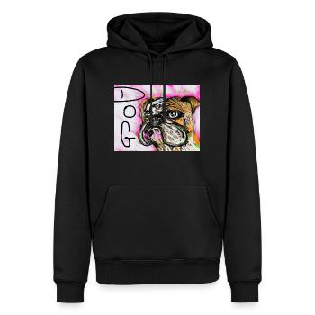 mein Welpe kleines Baby - Männer Premium Bio Hoodie - Schwarz - Vorne - Nico (187cm)