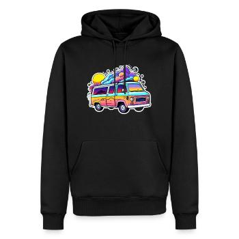 Camper Wohnmobil Campen - Männer Premium Bio Hoodie - Schwarz - Vorne - Nico (187cm)