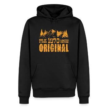1970 - 1970 Geburtstagsgeschenk - Männer Premium Bio Hoodie - Schwarz - Vorne - Nico (187cm)