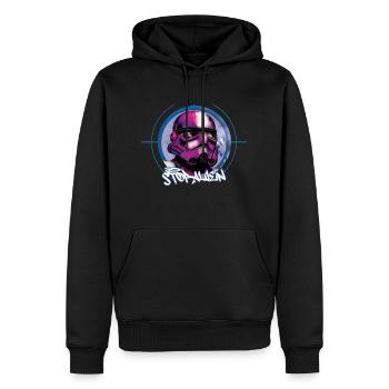 Außerirdisches stoppen - Männer Premium Bio Hoodie - Schwarz - Vorne - Nico (187cm)