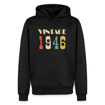 2001 Vintage Geschenk in limitierter Auflage - Männer Premium Bio Hoodie - Schwarz - Vorne - Nico (187cm)