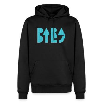 Vagues de Para-dies - Sweat à capuche Premium bio Homme - noir - Devant - Nico (187cm)