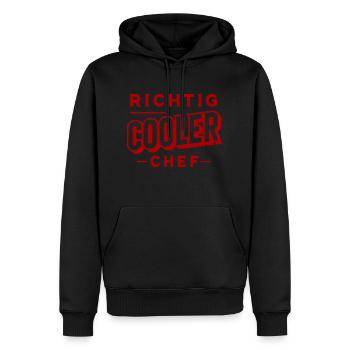 Richtig cooler Chef - Männer Premium Bio Hoodie - Schwarz - Vorne - Nico (187cm)