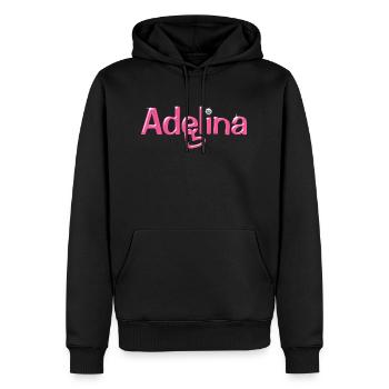 Adelina Name Ballonschrift - Männer Premium Bio Hoodie - Schwarz - Vorne - Nico (187cm)