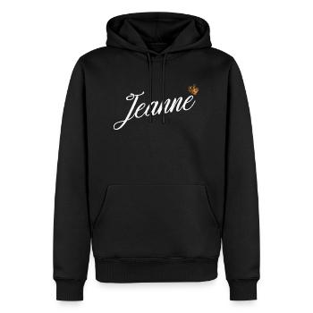Jeanne Custom Name for Women Kids Toddlers - - Men’s Premium Organic Hoodie - black - Front - Nico (187cm)