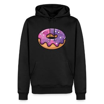 Kosmische Galaxie Donut - Männer Premium Bio Hoodie - Schwarz - Vorne - Nico (187cm)
