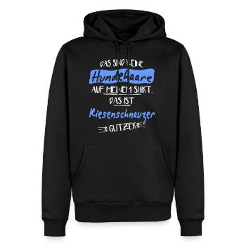 Es sind keine Hundehaare Riesenschnauzer - Männer Premium Bio Hoodie - Schwarz - Vorne - Nico (187cm)