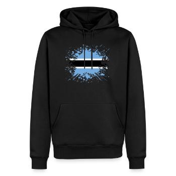 racines pays d'origine racines aiment Botswana png - Sweat à capuche Premium bio Homme - noir - Devant - Nico (187cm)