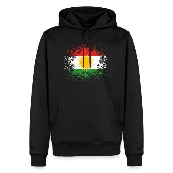racines pays d'origine racines amour pn kurdistan de kurd - Sweat à capuche Premium bio Homme - noir - Devant - Nico (187cm)