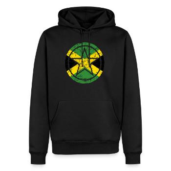 racines étoiles Jamaïque heartlove natif .png - Sweat à capuche Premium bio Homme - noir - Devant - Nico (187cm)