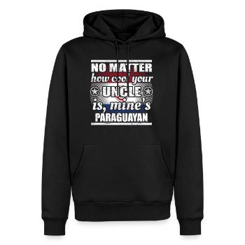 peu importe oncle frais empoisonner le Paraguay .png - Sweat à capuche Premium bio Homme - noir - Devant - Nico (187cm)
