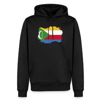 Roots roots flag homeland country Comoros png - Men’s Premium Organic Hoodie - black - Front - Nico (187cm)
