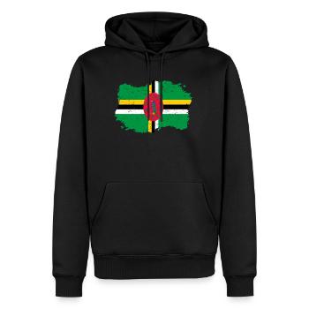Roots roots flag homeland country Dominica png - Men’s Premium Organic Hoodie - black - Front - Nico (187cm)
