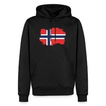 Roots roots flag homeland country Norway png - Men’s Premium Organic Hoodie - black - Front - Nico (187cm)