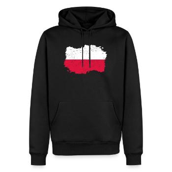 Roots Wurzeln Flagge heimat Land POLEN polska pola - Männer Premium Bio Hoodie - Schwarz - Vorne - Nico (187cm)