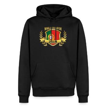 Weltmeister wm champion team 2018 PORTUGAL portuge - Männer Premium Bio Hoodie - Schwarz - Vorne - Nico (187cm)