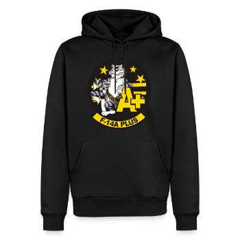 Tomcat F-14A + - Männer Premium Bio Hoodie - Schwarz - Vorne - Nico (187cm)