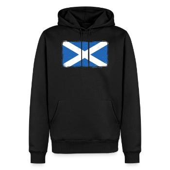 Schottland Flagge Vintage Urlaub Alba Used Look GB - Männer Premium Bio Hoodie - Schwarz - Vorne - Nico (187cm)