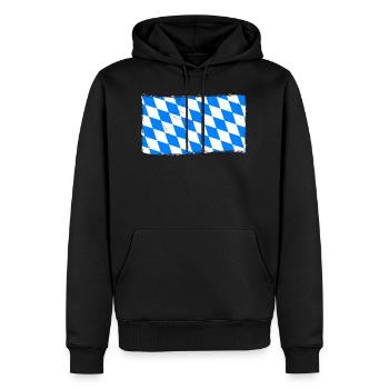 Bayern Flagge Used Look Bayerische Fahne Vintage - Sweat à capuche Premium bio Homme - noir - Devant - Nico (187cm)