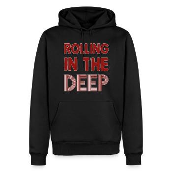 Rolling in the Deep - Sweat à capuche Premium bio Homme - noir - Devant - Nico (187cm)