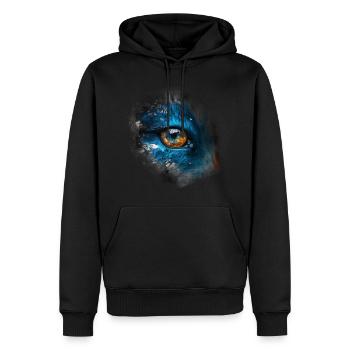 Fox Space Animals Gift Art Animal Motif - Men’s Premium Organic Hoodie - black - Front - Nico (187cm)