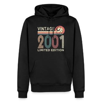 Vintage 2001, 22nd birthday for Medical Student - Men’s Premium Organic Hoodie - black - Front - Nico (187cm)