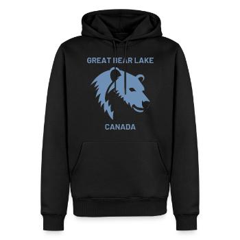 Great Bear Lake Silhouette Design - Urlaub in Kana - Männer Premium Bio Hoodie - Schwarz - Vorne - Nico (187cm)