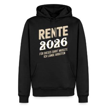 Pension 2026 Pour ce maillot, j’ai dû payer pendant longtemps - Sweat à capuche Premium bio Homme - noir - Devant - Nico (187cm)