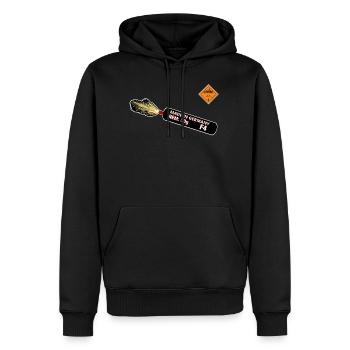 F4 Pyro - Männer Premium Bio Hoodie - Schwarz - Vorne - Nico (187cm)