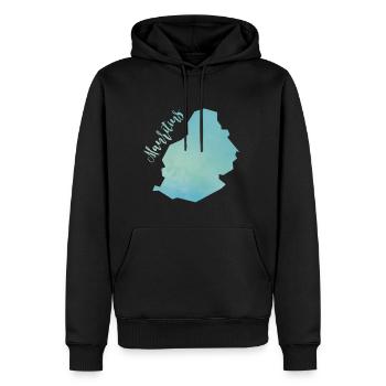 Mauritius Geschenk für Reisende - Männer Premium Bio Hoodie - Schwarz - Vorne - Nico (187cm)