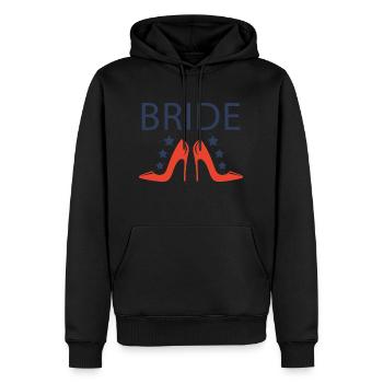 The bride. Marriage. BACHELORETTE PARTY. Gift idea. - Men’s Premium Organic Hoodie - black - Front - Nico (187cm)